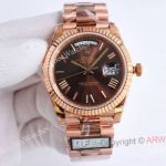 QF Clone Rolex Day-date 40 Brown Ombré Dial V5 Gain Weight Watch